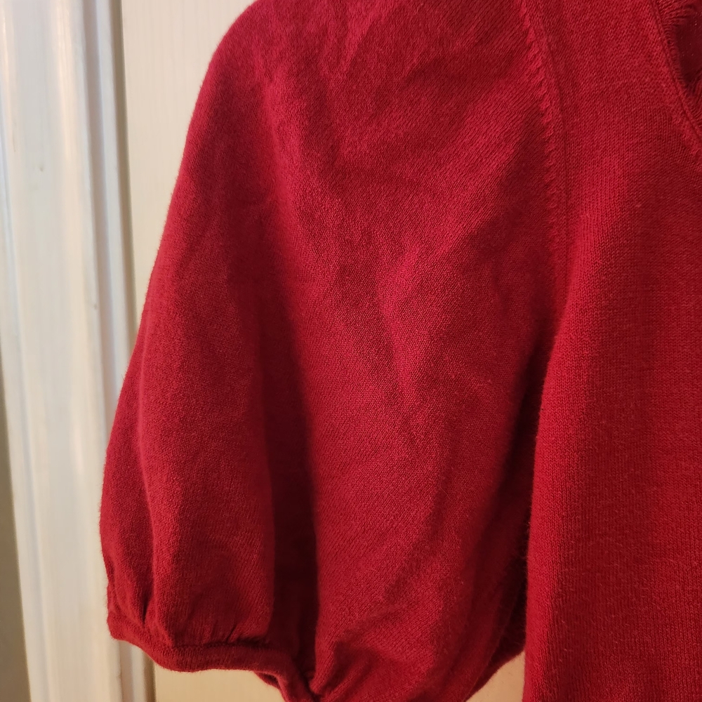 Women's Red Ruffled Top - Picture 6 of 13